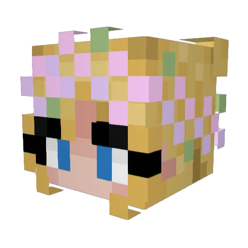 Noahor Minecraft avatar head, 3D render