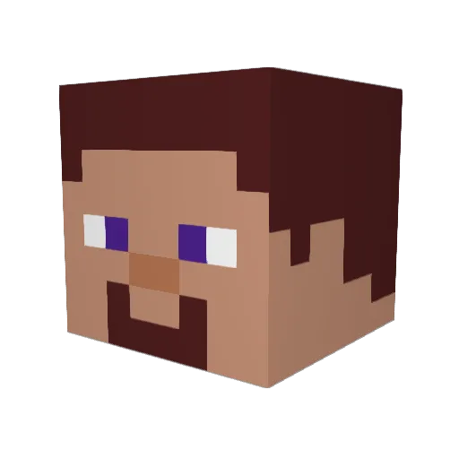 Noahsjog Minecraft avatar head, 3D render