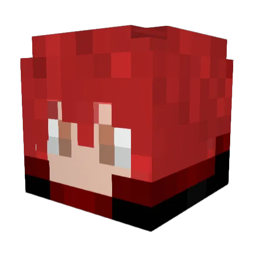 Noakashii Minecraft avatar head, 3D render
