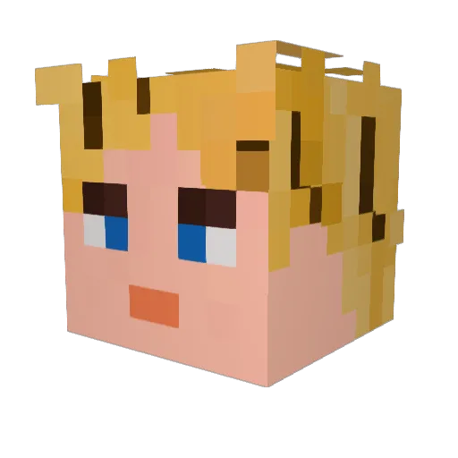 Noam1099 Minecraft avatar head, 3D render