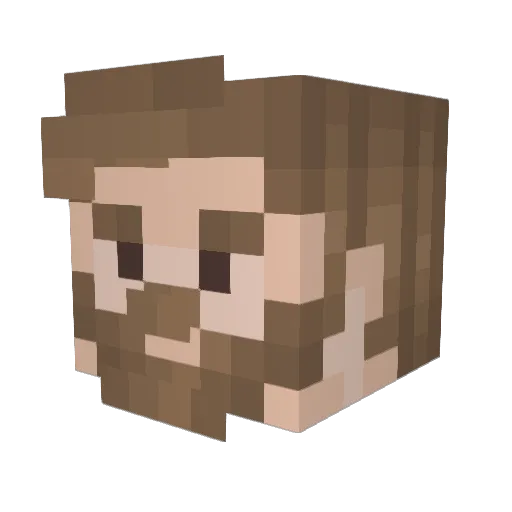 Noar59 Minecraft avatar head, 3D render