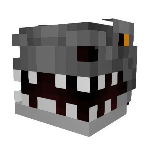 Noasaurus Minecraft avatar head, 3D render