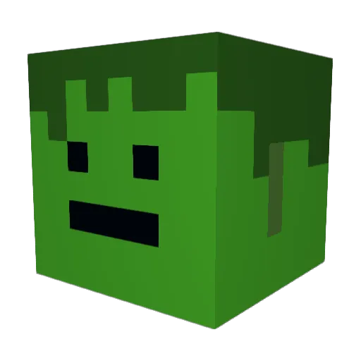 NobGoblinKing Minecraft avatar head, 3D render
