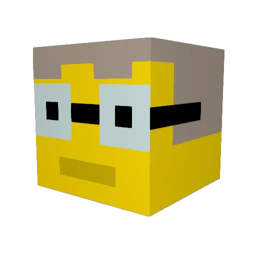 NobNibbler Minecraft avatar head, 3D render