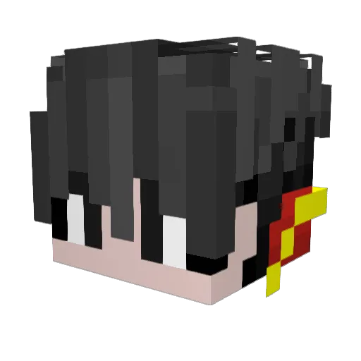 Nob_0 Minecraft avatar head, 3D render