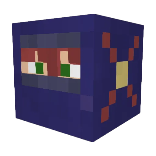 Nobanez Minecraft avatar head, 3D render