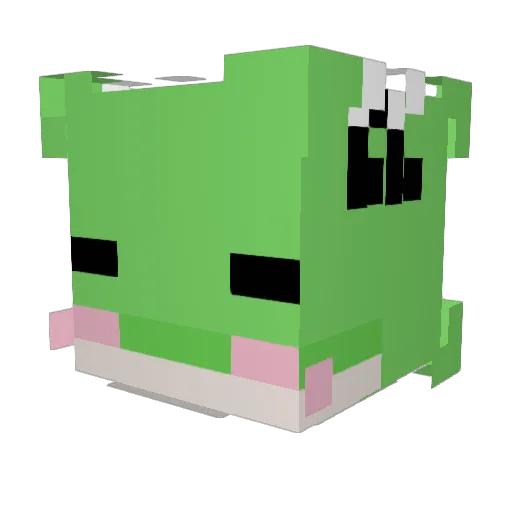 Nobb1t Minecraft avatar head, 3D render