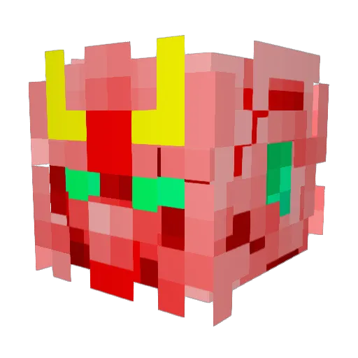 NobbuNobu Minecraft avatar head, 3D render