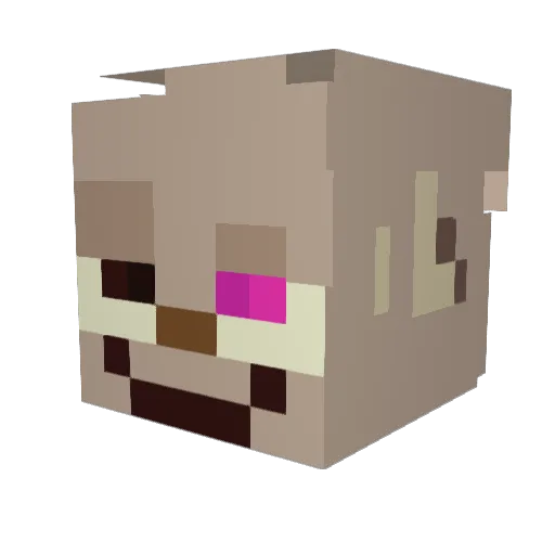 NobellaMc Minecraft avatar head, 3D render