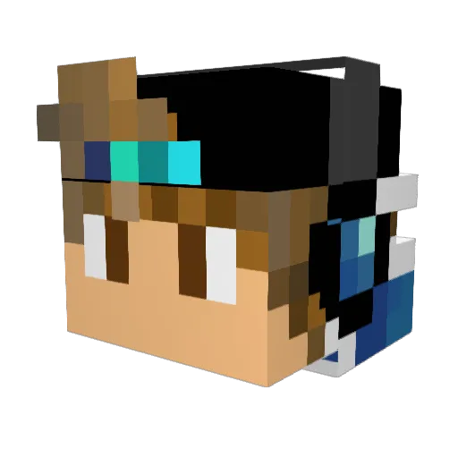 NobelsGames Minecraft avatar head, 3D render