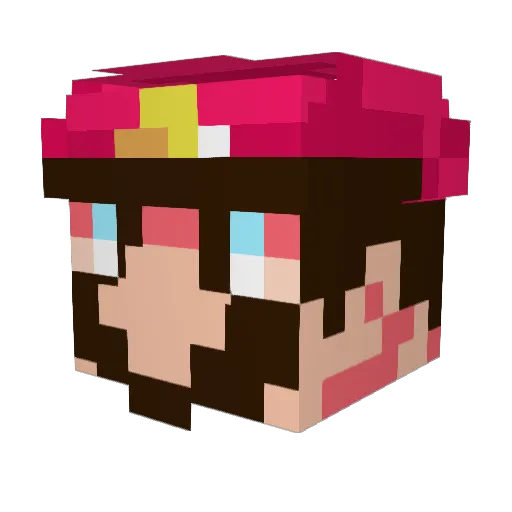 Nobinus Minecraft avatar head, 3D render