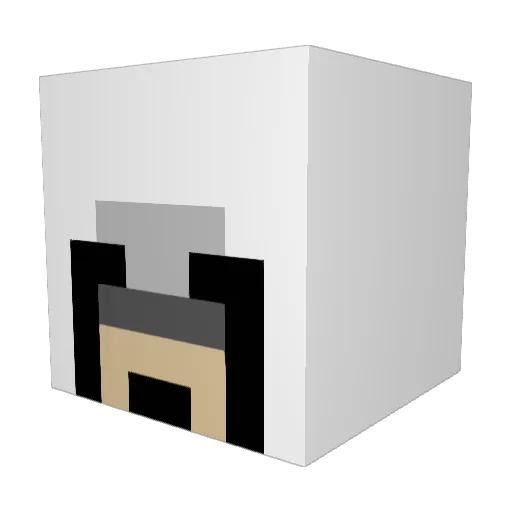 Nobitso Minecraft avatar head, 3D render