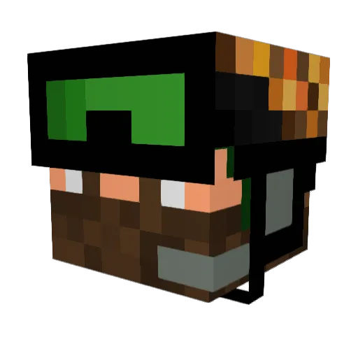 NobleChap Minecraft avatar head, 3D render