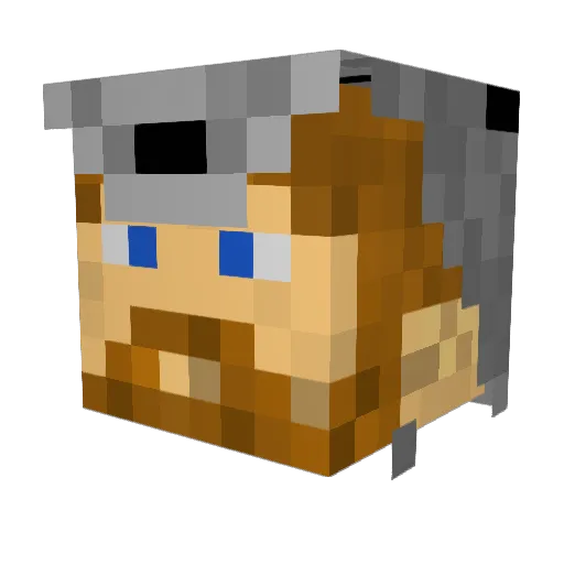 NobleDacian Minecraft avatar head, 3D render
