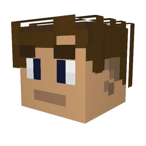 NobleKos Minecraft avatar head, 3D render