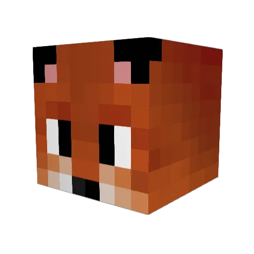 Noble_Fox Minecraft avatar head, 3D render