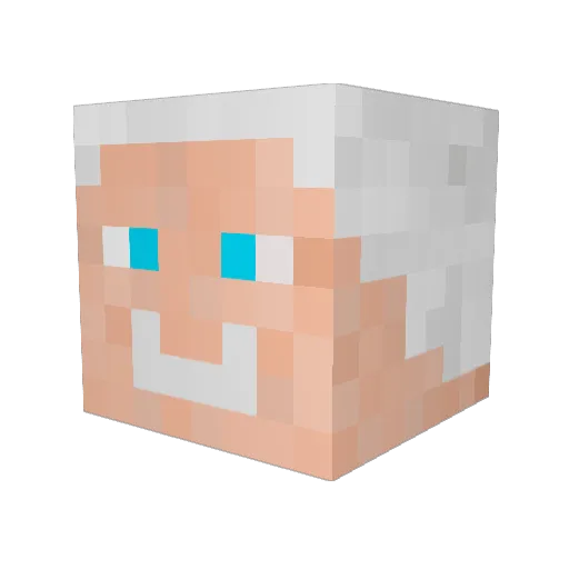 Noblejman Minecraft avatar head, 3D render