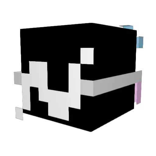 Noblv Minecraft avatar head, 3D render