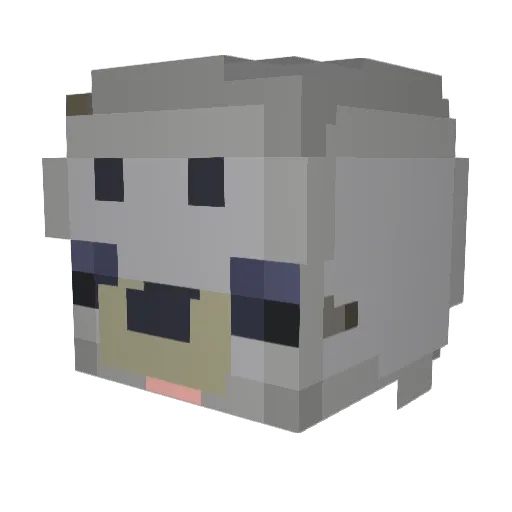 Nobody100 Minecraft avatar head, 3D render