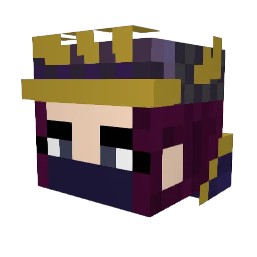 Nobody9 Minecraft avatar head, 3D render
