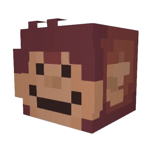 NobodyGivesARaff Minecraft avatar head, 3D render