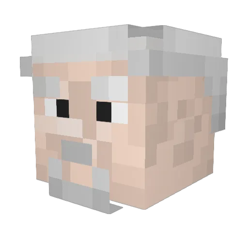 Nobodyinsidee Minecraft avatar head, 3D render