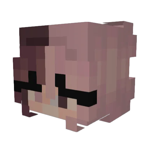 NobodysMinecraft Minecraft avatar head, 3D render