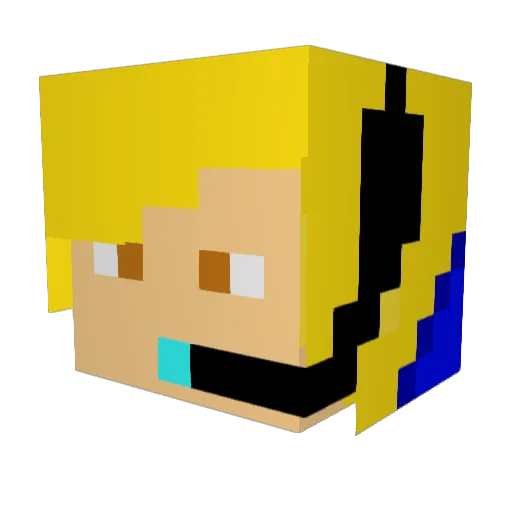 Nobolp1234 Minecraft avatar head, 3D render
