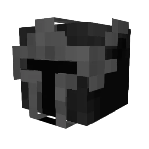 Nobrowboma Minecraft avatar head, 3D render