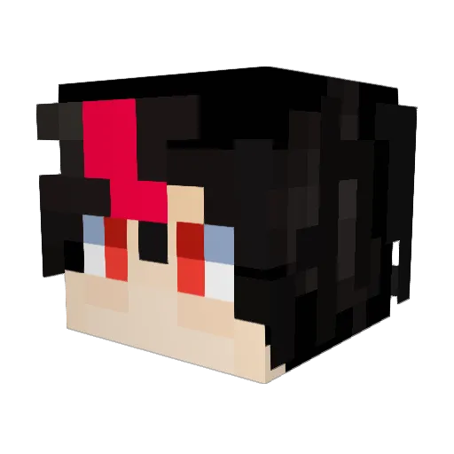 Nobubuu Minecraft avatar head, 3D render