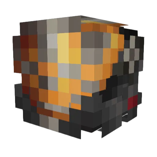 Noburuuu Minecraft avatar head, 3D render
