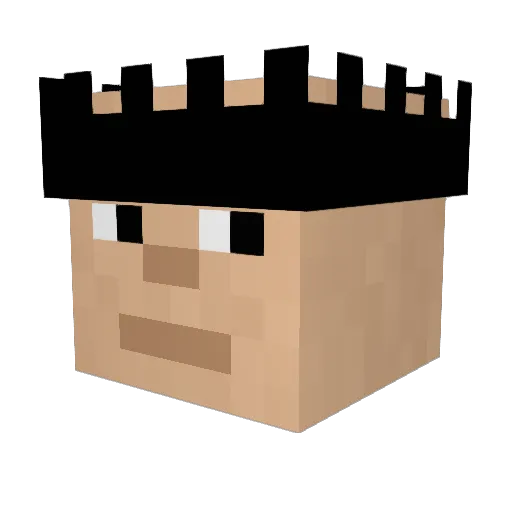 Nobyuuu Minecraft avatar head, 3D render
