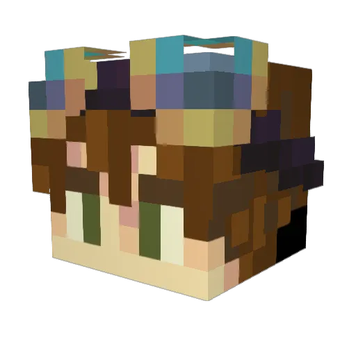 NocSamurai Minecraft avatar head, 3D render