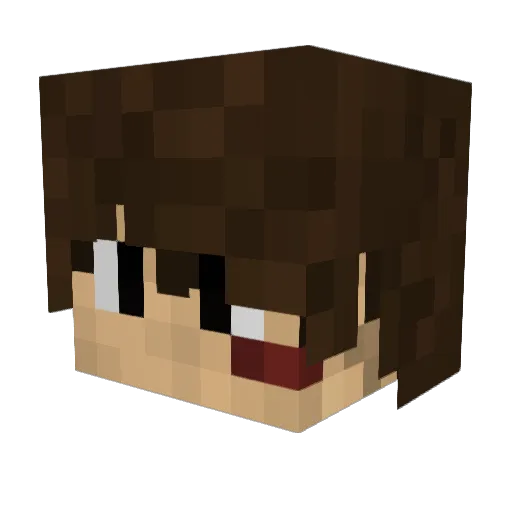 Nocabey Minecraft avatar head, 3D render