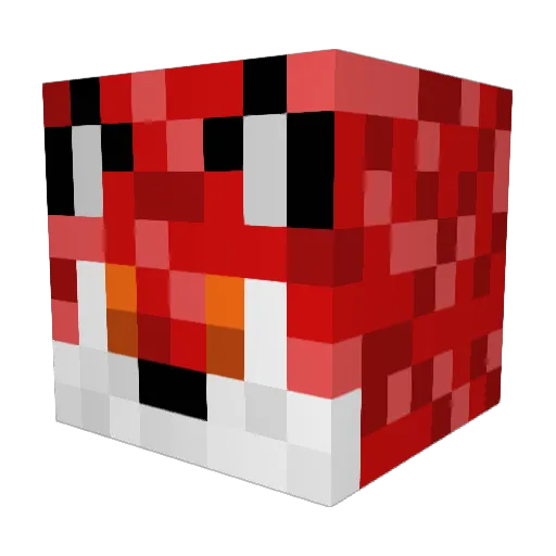 Noches69 Minecraft avatar head, 3D render