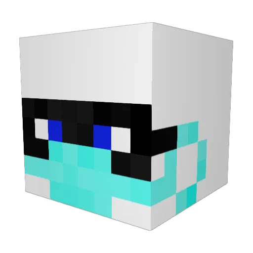 Nocillero Minecraft avatar head, 3D render