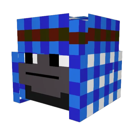 Nock8 Minecraft avatar head, 3D render