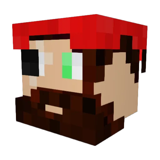 Nockander Minecraft avatar head, 3D render