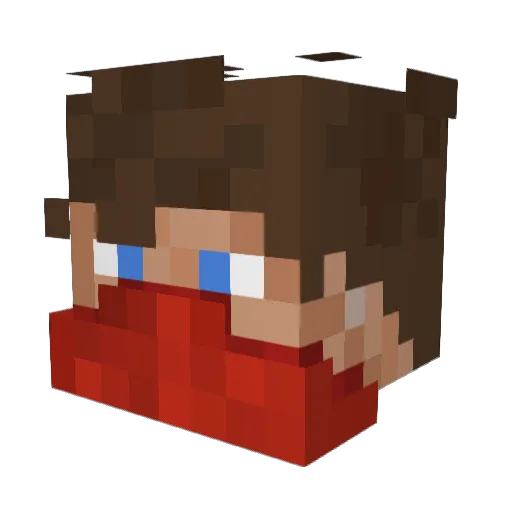 Nocksys Minecraft avatar head, 3D render