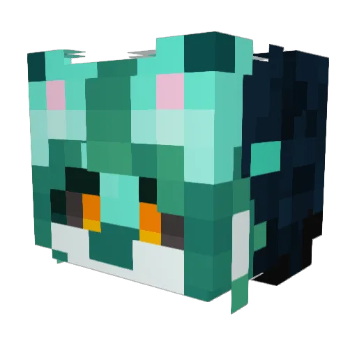 Nockther Minecraft avatar head, 3D render