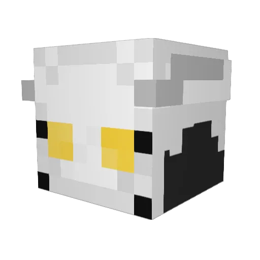 Nocktowl Minecraft avatar head, 3D render