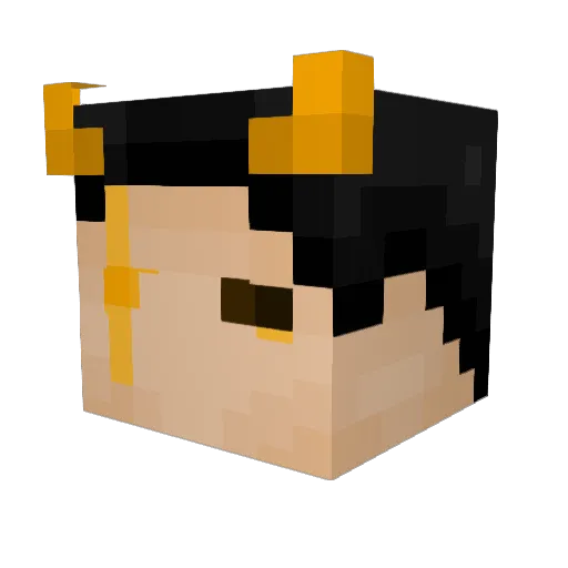 Nocmode Minecraft avatar head, 3D render