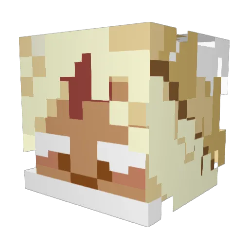 Nocolate Minecraft avatar head, 3D render