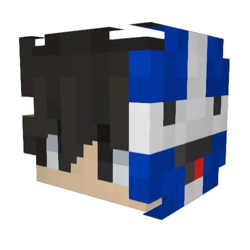 Nocta13 Minecraft avatar head, 3D render