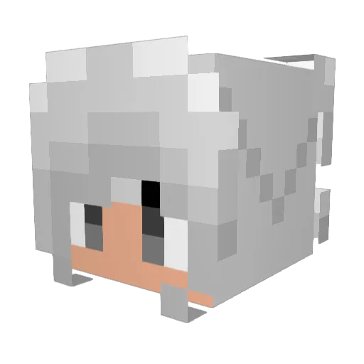 NoctaChroma Minecraft avatar head, 3D render