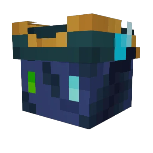Noctea_ Minecraft avatar head, 3D render