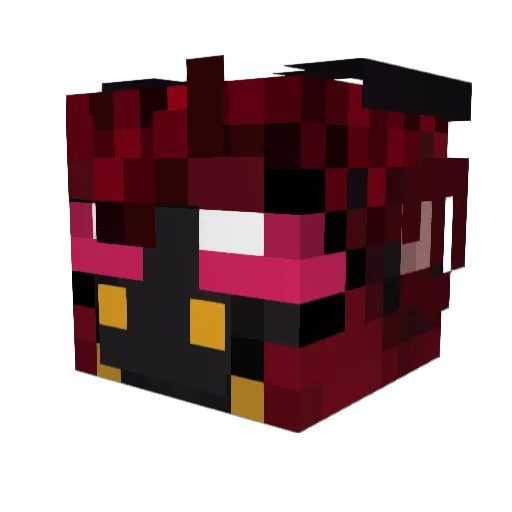 NoctemAcademy Minecraft avatar head, 3D render