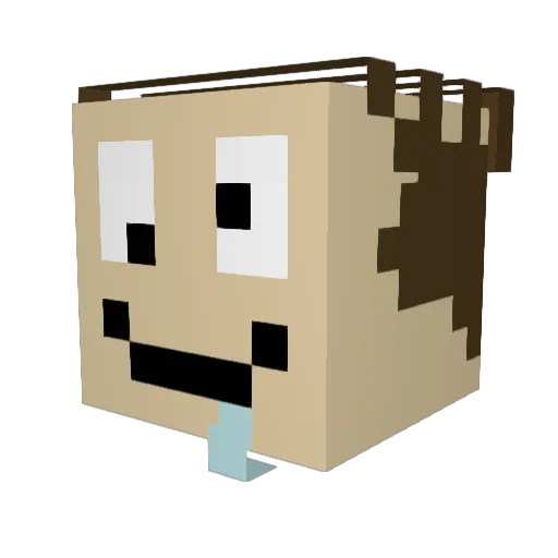 Nocti_phobia Minecraft avatar head, 3D render