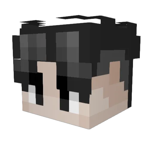 Noctia Minecraft avatar head, 3D render