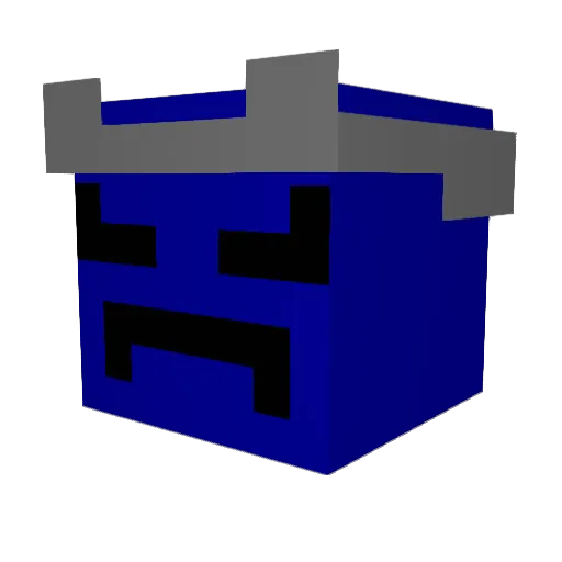 Nocticul Minecraft avatar head, 3D render